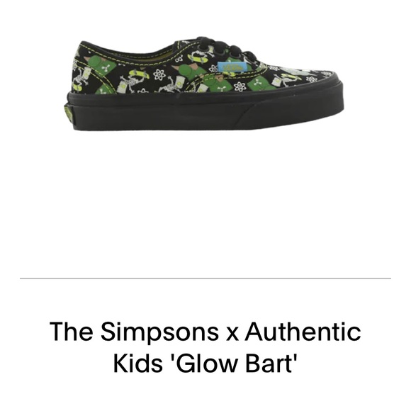 Vans Authentic Kids Simpsons Glow Bart Size 13 k - Picture 9 of 9